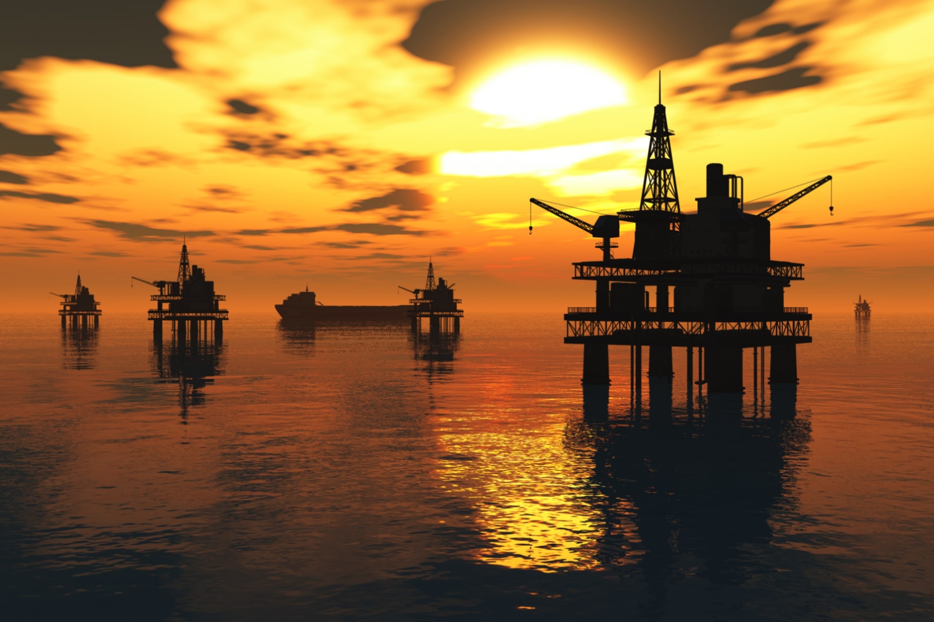 Sea Oil Platform